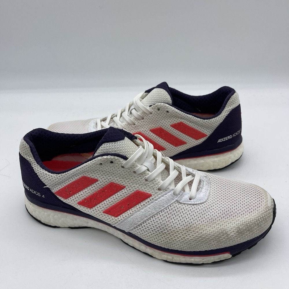 Adidas AdiZero Adios 4 Boost Women's Size 10 Running Shoes B37375 White Sneaker